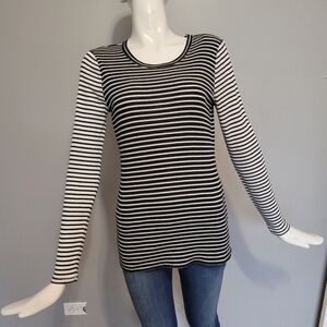 J Crew Striped Textured Knit Top, GUC, Size S